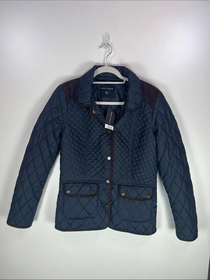 NWT Equestrian Style Navy Quilted Barn Jacket US 8 - photo 2