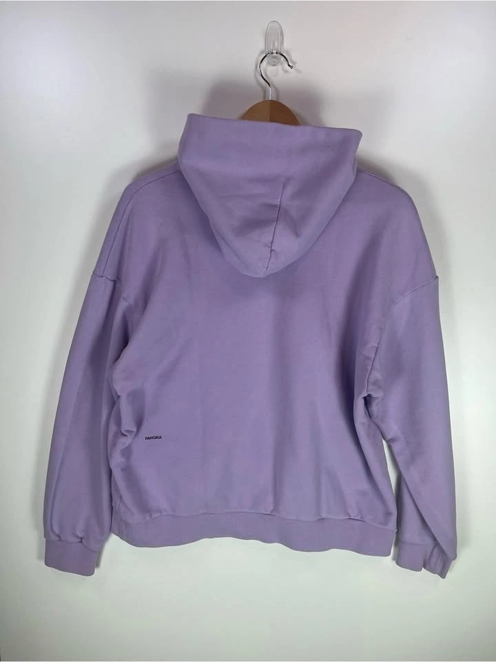 Pangaia Lilac Organic Cotton Relaxed Pullover Hoodie Medium - photo 3