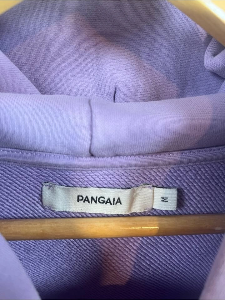 Pangaia Lilac Organic Cotton Relaxed Pullover Hoodie Medium - photo 5