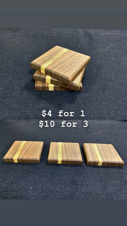 Handmade wooden coasters & cutting boards