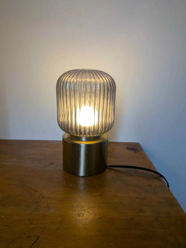 Like-New IKEA SOLKLINT Table Lamp (Bulb Included) - Brass & Grey - photo 2