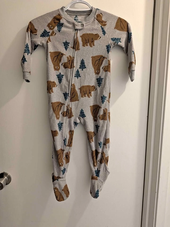 2T Child of Mine Baby Fleece Sleeper – Bears & Trees – Footed