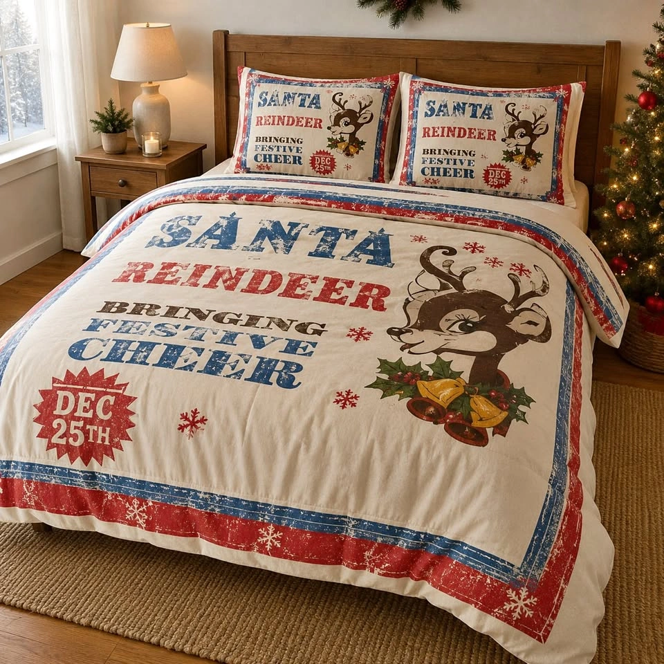 Holiday Time Christmas Duvet Set — Double/Queen, New