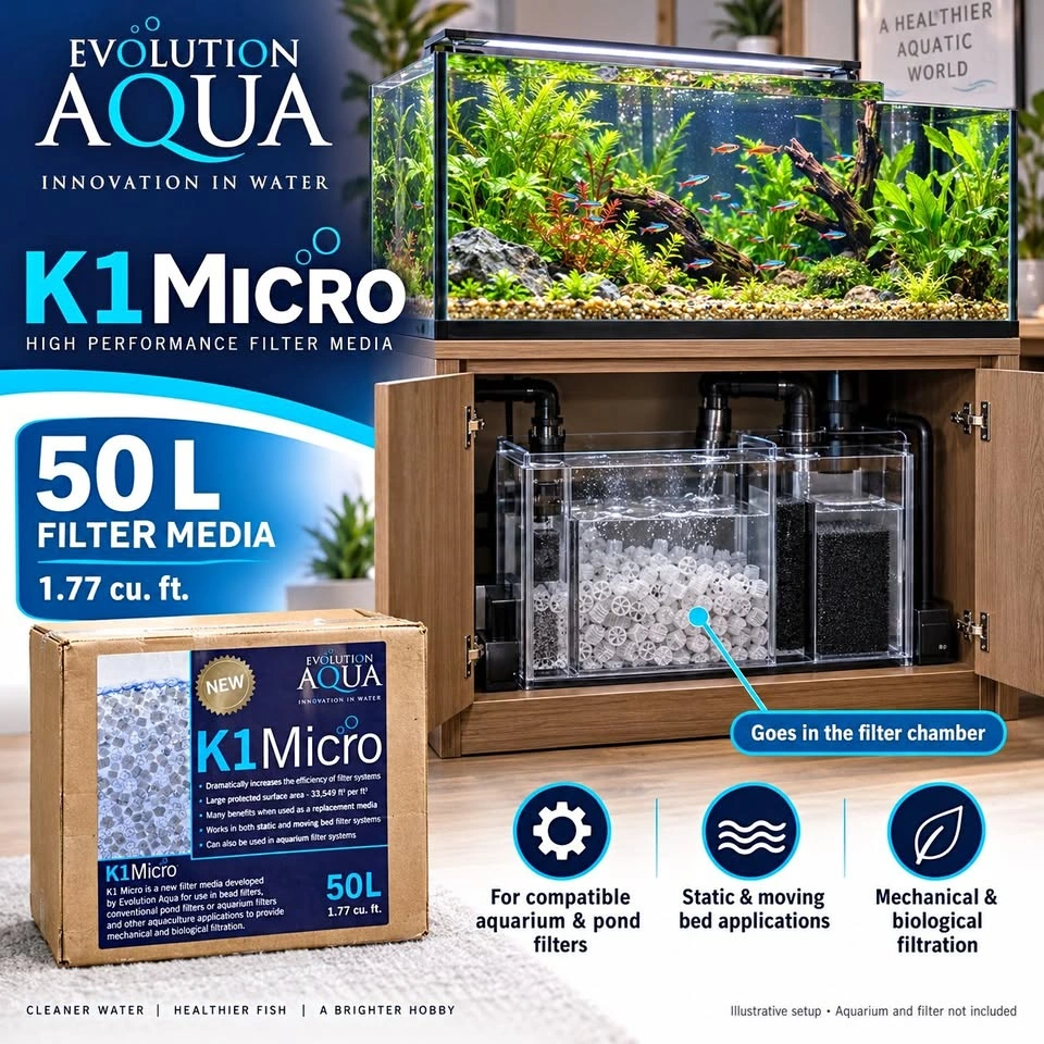 🐠 Evolution Aqua K1 Micro 50L Filter Media – New Sealed