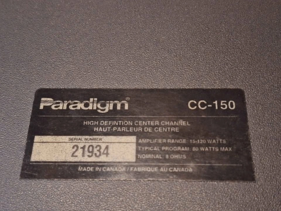 Paradigm CC-150 high definition center channel speaker - photo 4