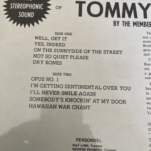 Tommy Dorsey Orchestra The Stereophonic Sound Vinyl LP - photo 5