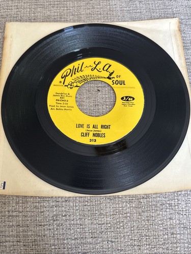 Cliff Nobles - Love Is All Right / The Horse 45 RPM - photo 2
