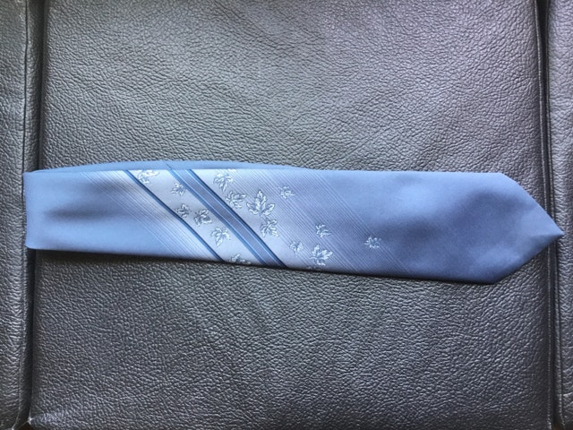 blue necktie by Jacques Estier