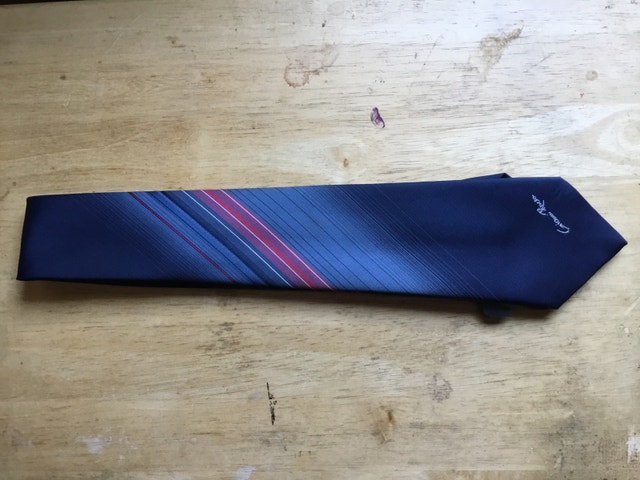 blue and red Gianni Rivera necktie