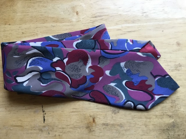 brightly coloured necktie