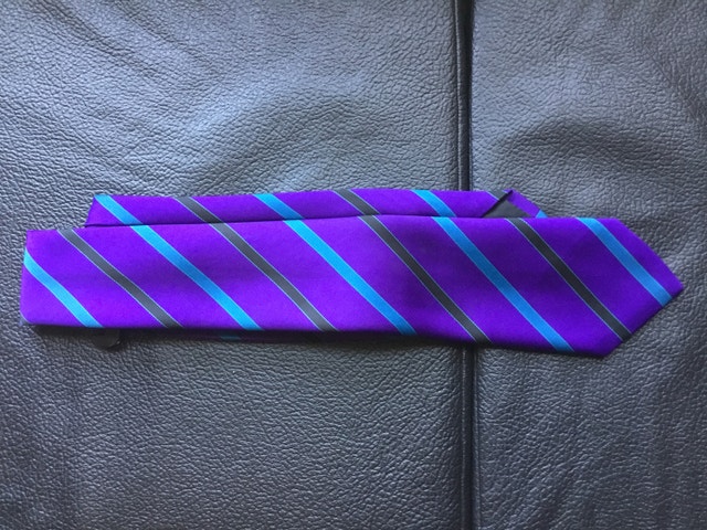 purple striped necktie