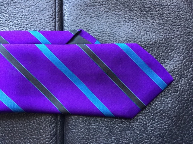 purple striped necktie - photo 2