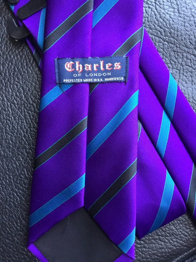 purple striped necktie - photo 3