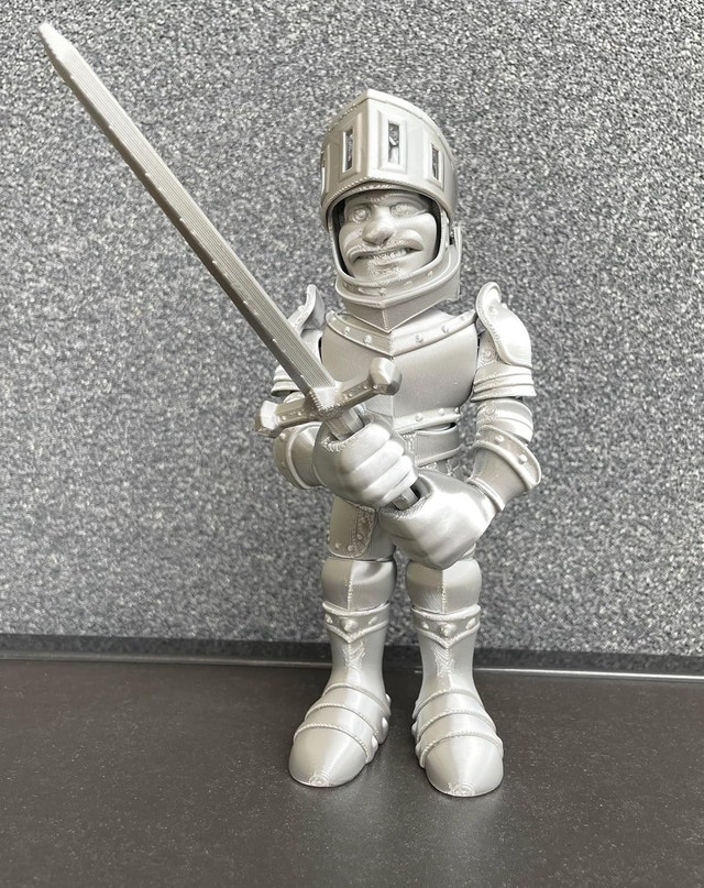 3d printed knight figure