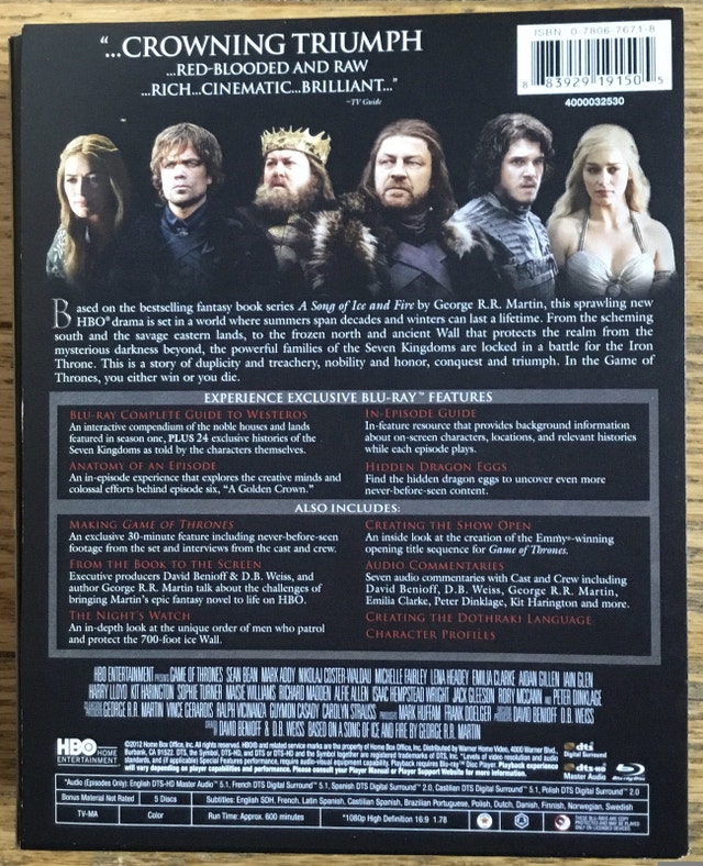 Game Of Thrones - the complete first season - photo 2