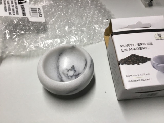 white marble pinch bowl - photo 3