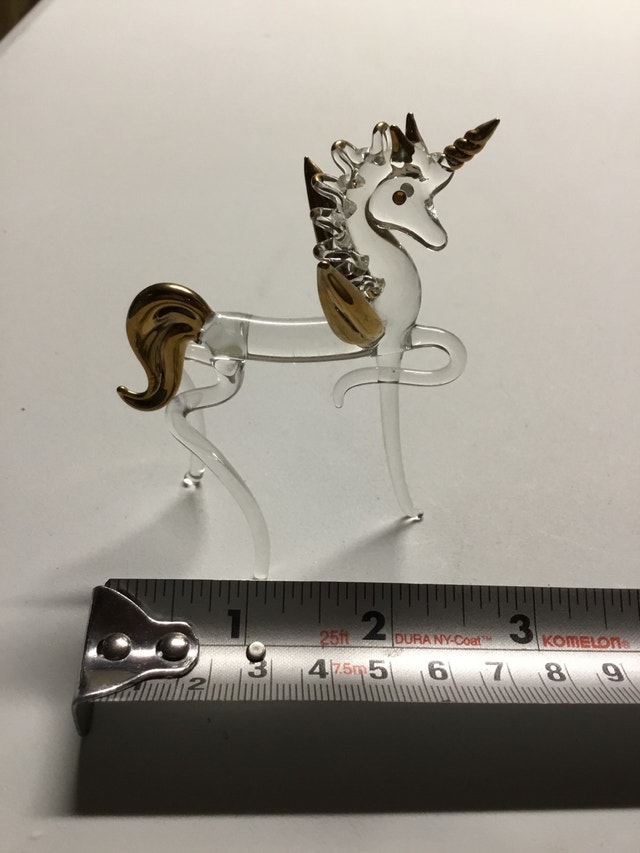 glass unicorn ornament