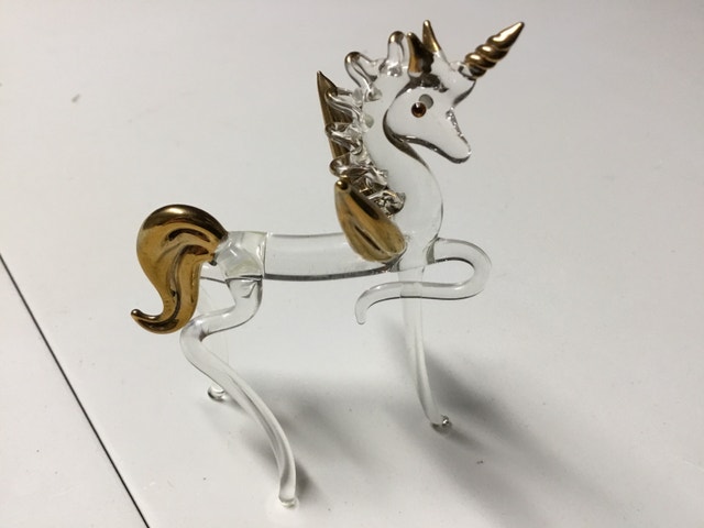 glass unicorn ornament - photo 2