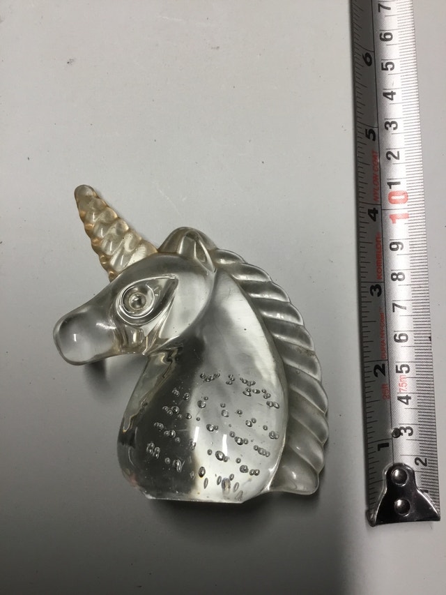 glass unicorn ornament
