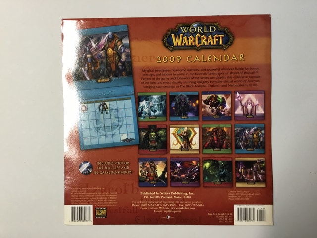 World of Warcraft 2009 calendar - photo 2