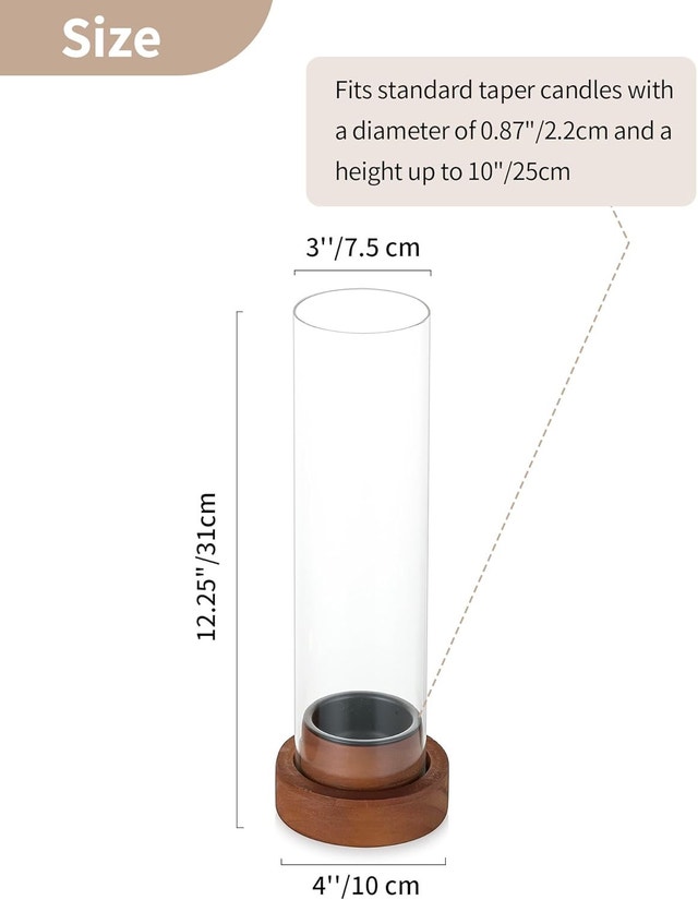 hurricane glass candle holders - photo 4