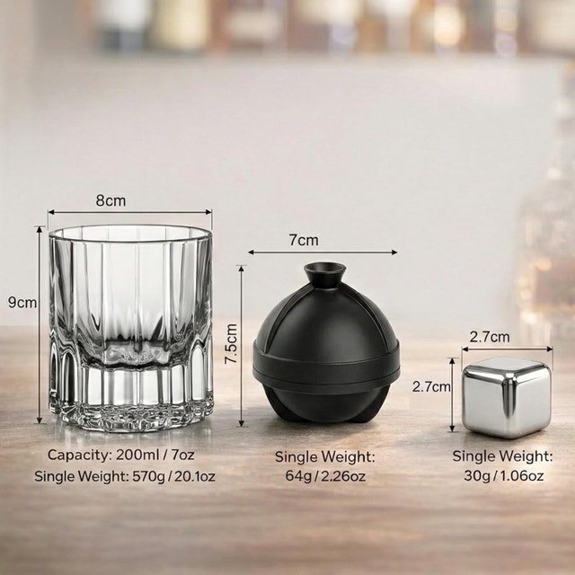 whiskey glass gift set - photo 2