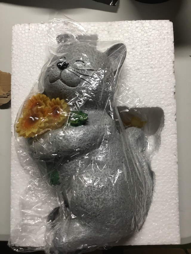 cat garden solar light statue - photo 4