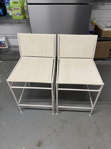 CB2 : Set Of 2- Bounce Ivory Woven Counter Stool - photo 4