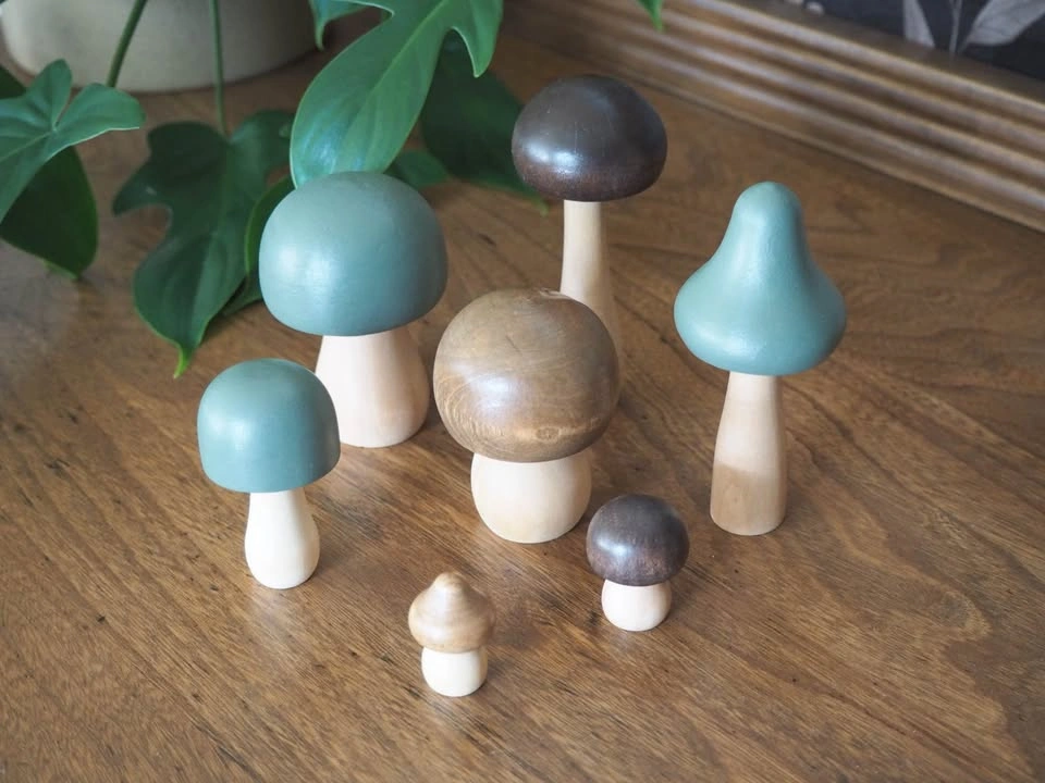 Set of 7 Mushrooms (Dark Green) - photo 2