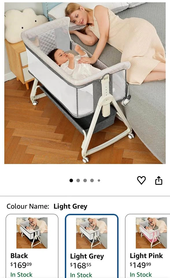 Baby Bassinet, Bedside Sleeper for Baby, Bedside Crib