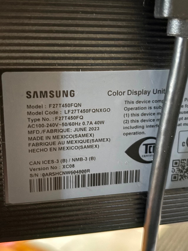 Samsung 27” Computer Monitor - $125 - photo 2