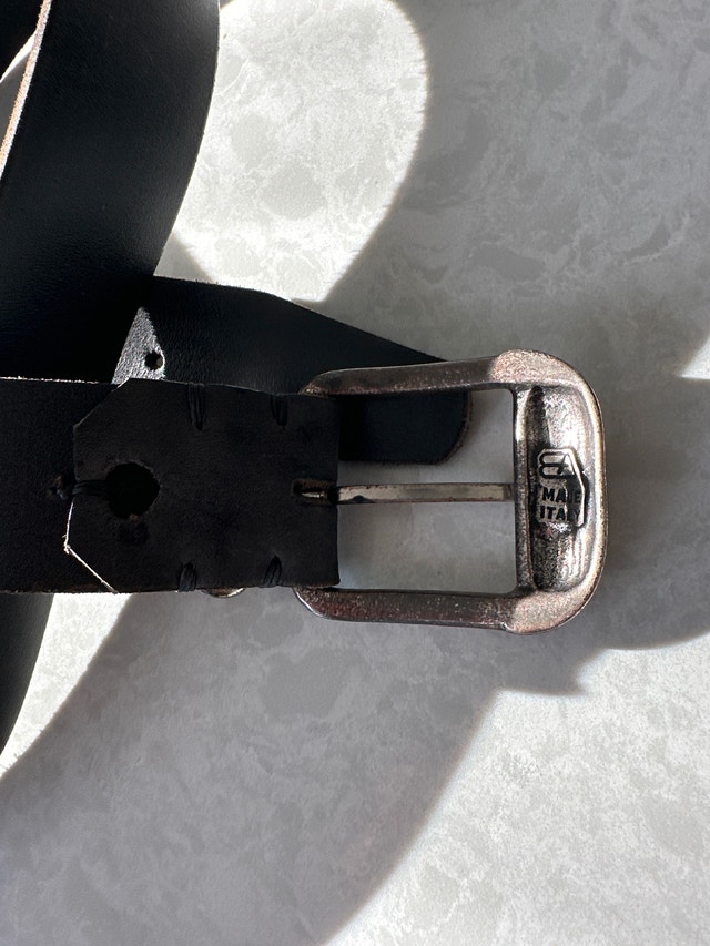 Vintage leather belt with E.Z. By Zegna buckle. Size 40-46. - photo 4
