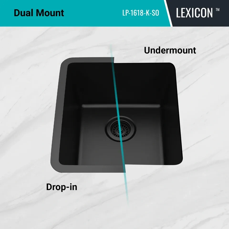 New 14" x 16" Platinum Quartz Kitchen Sink - photo 4
