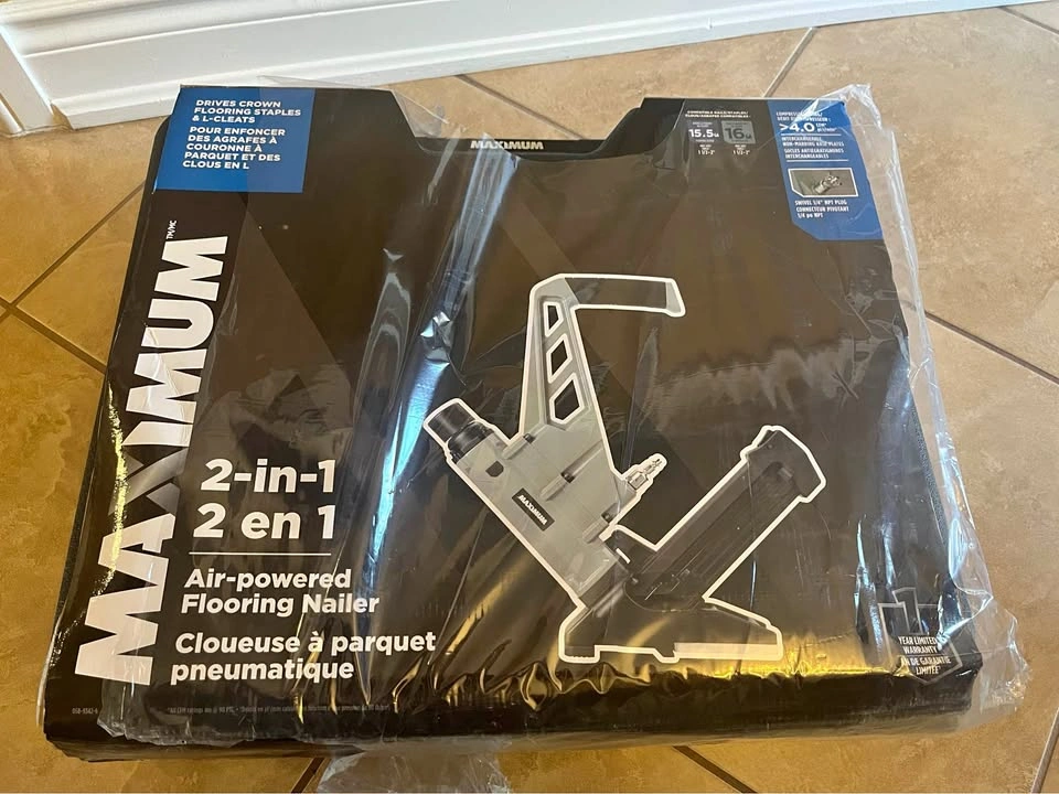 MAXIMUM 2-in-1 Lightweight Pneumatic Flooring Nail gun