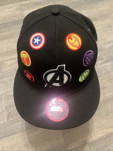 Marvel Avengers 7 5/8 Black Cap Emblems