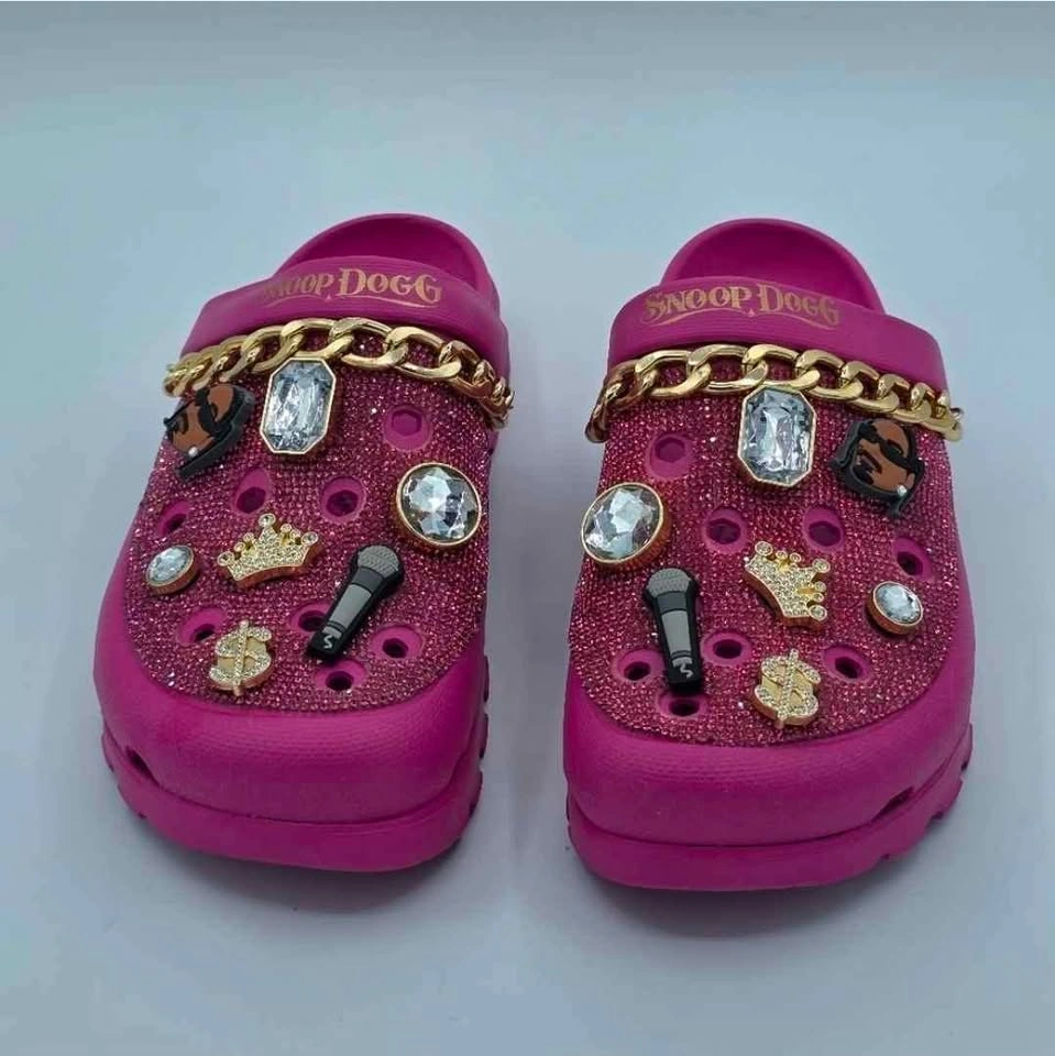 Skechers x Snoop Dogg Pink Rolling N Gold Arch Fit Clogs 10 - photo 2