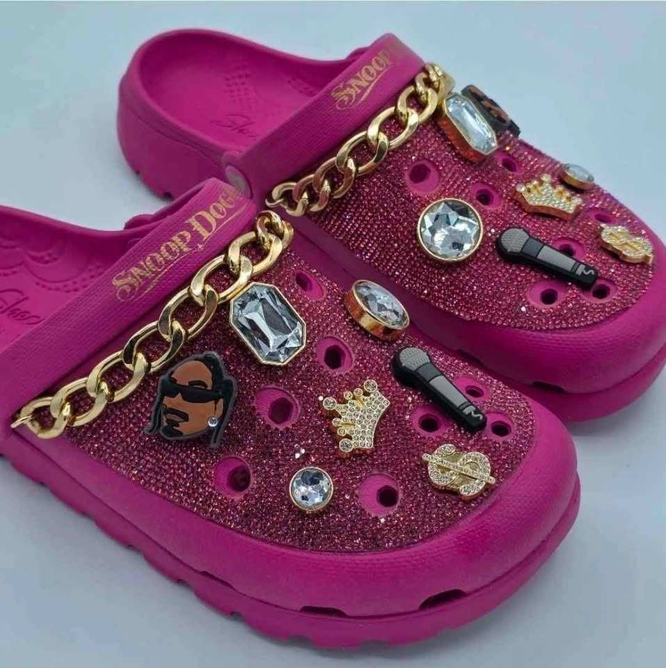 Skechers x Snoop Dogg Pink Rolling N Gold Arch Fit Clogs 10 - photo 3