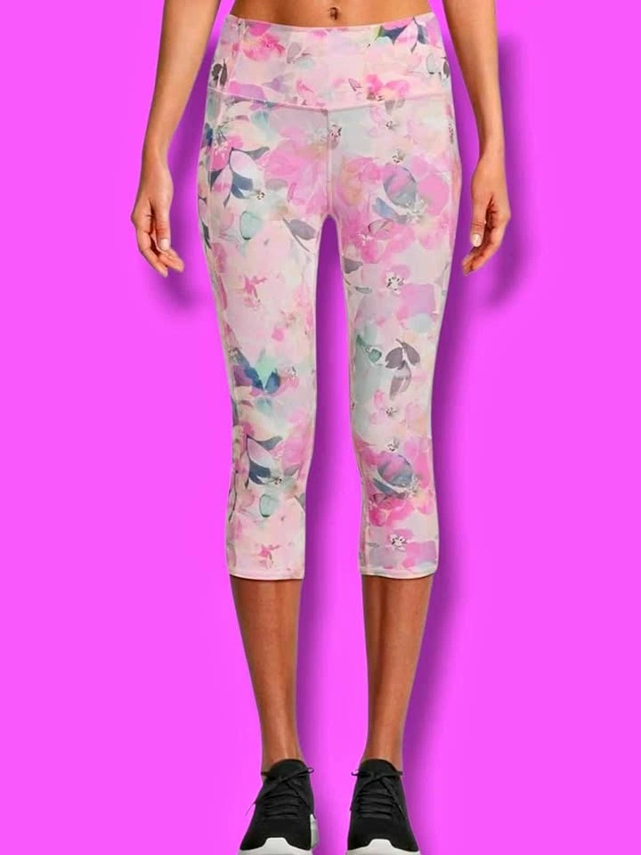 Skechers Women's Go Walk Peach Seascape Floral Capri 3XL