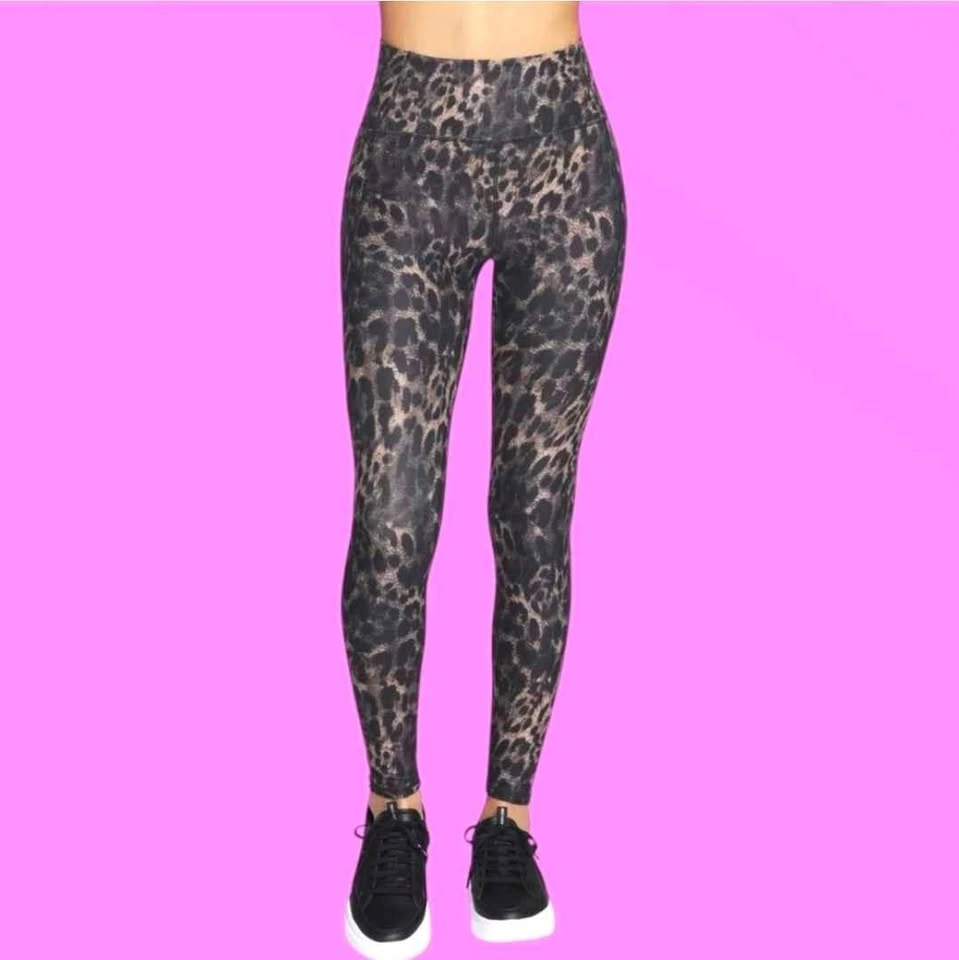 Skechers Diamond Brushed Cheetah Print Brown Legging Size 3XL