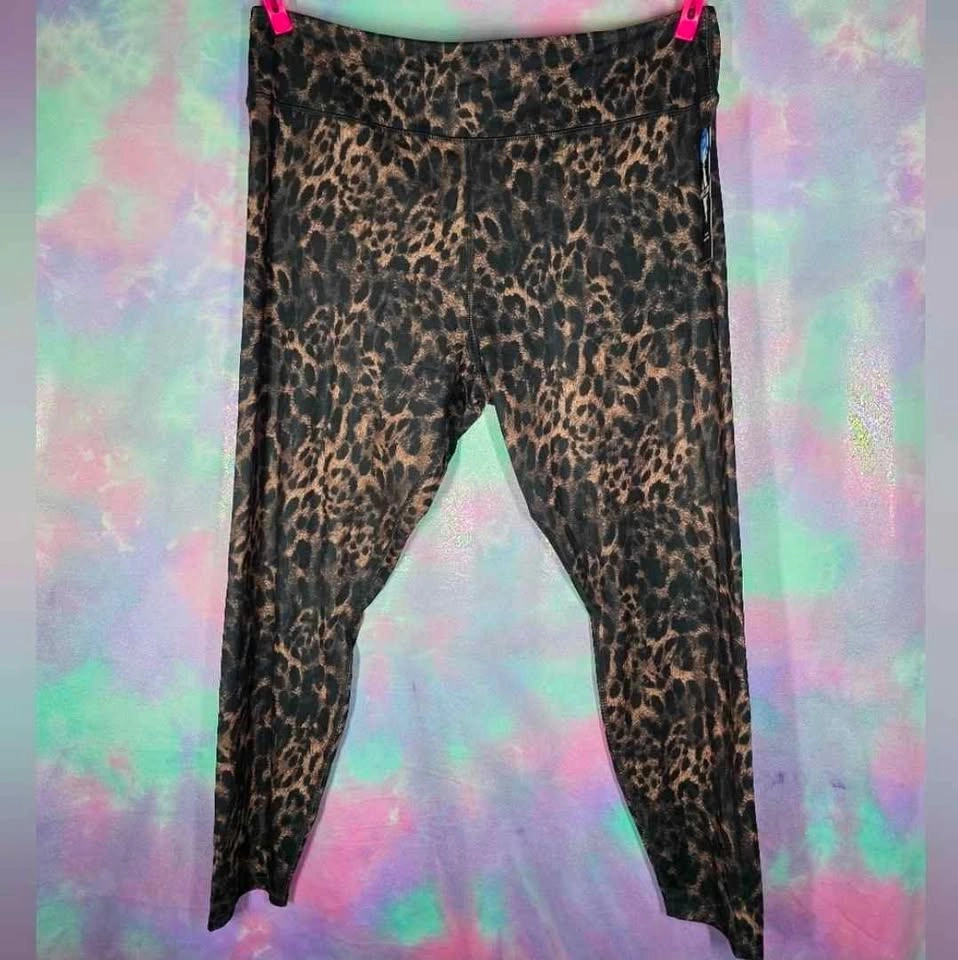 Skechers Diamond Brushed Cheetah Print Brown Legging Size 3XL - photo 4