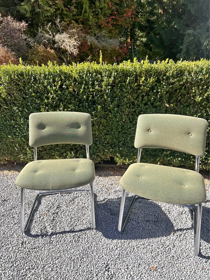 Vintage Steelcase cantilever chairs