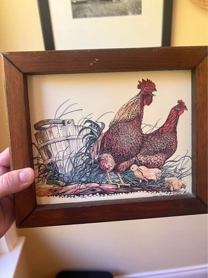 Chicken framed Art - photo 3