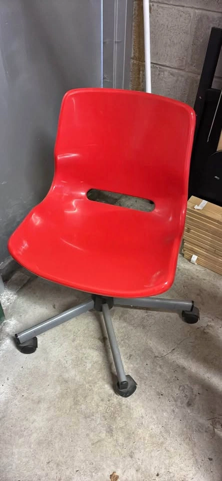 Red IKEA SNILLE Swivel Desk Chair