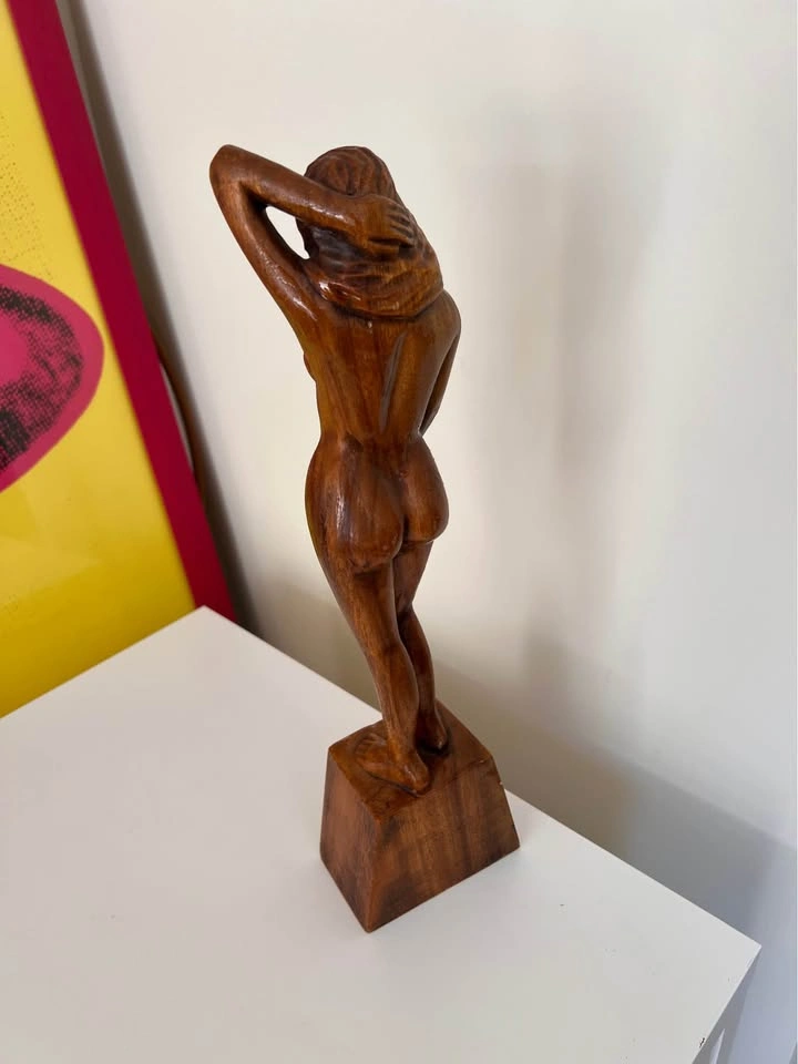 Vintage wood carved women - photo 4