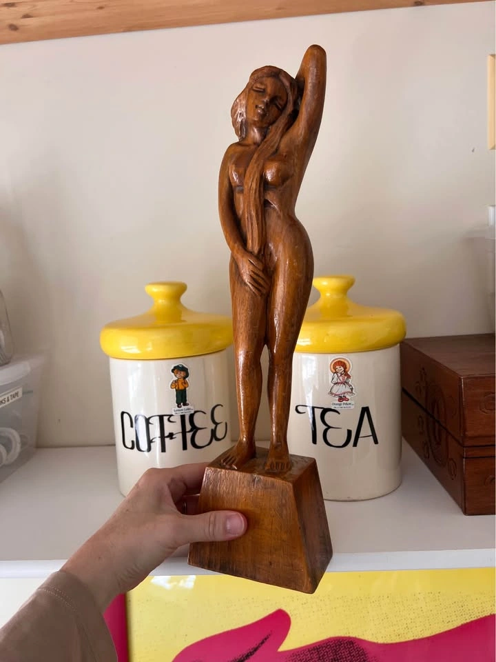 Vintage wood carved women - photo 5