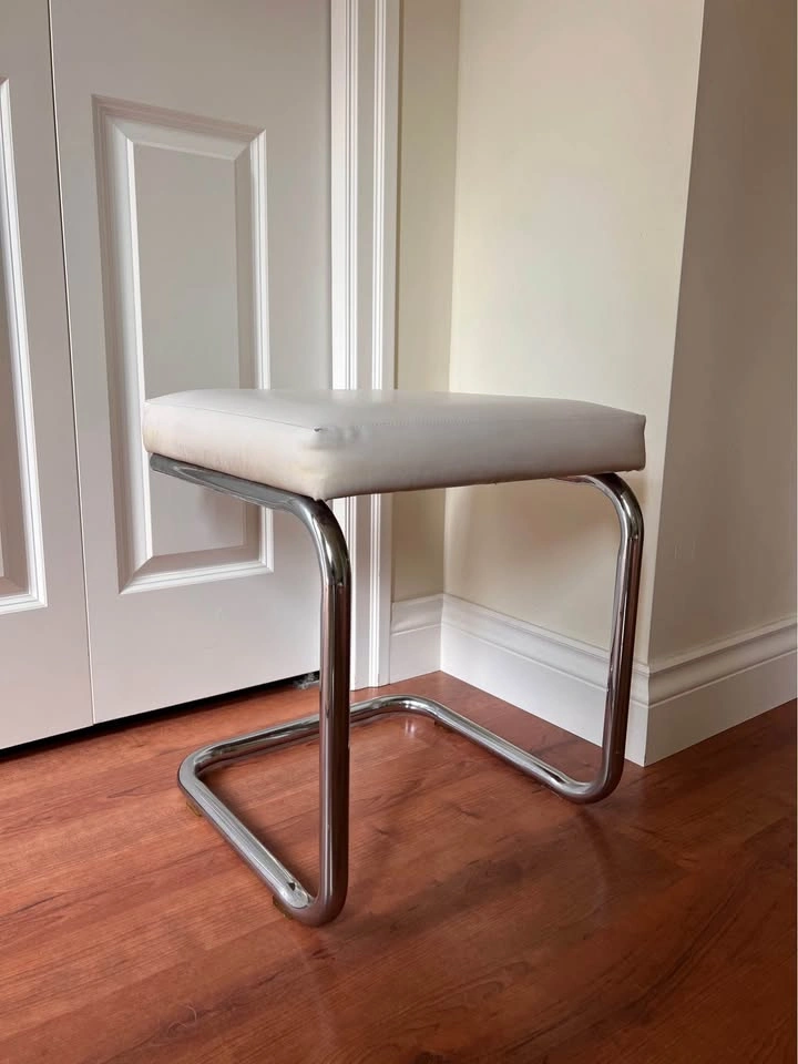 Vintage Chrome and Vinyl Stool - photo 3