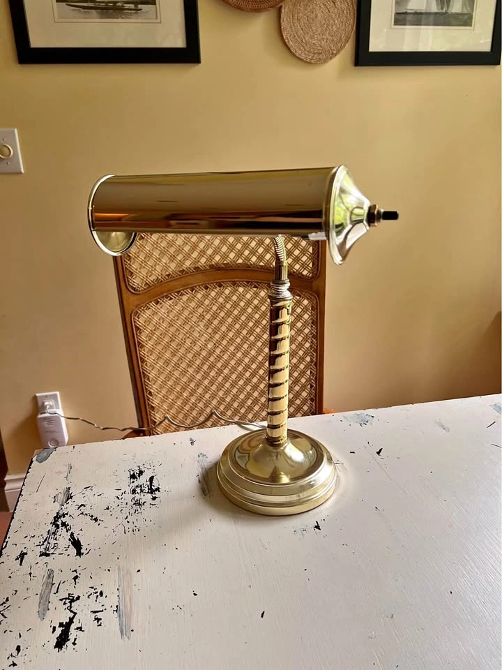 Vintage Brass Gooseneck Lamp
