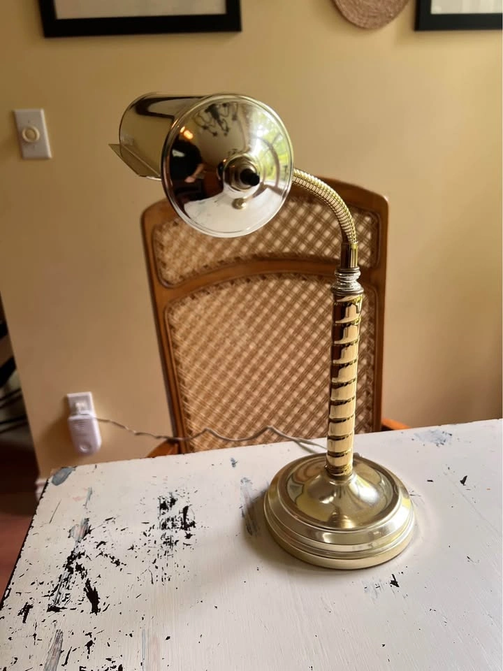 Vintage Brass Gooseneck Lamp - photo 2