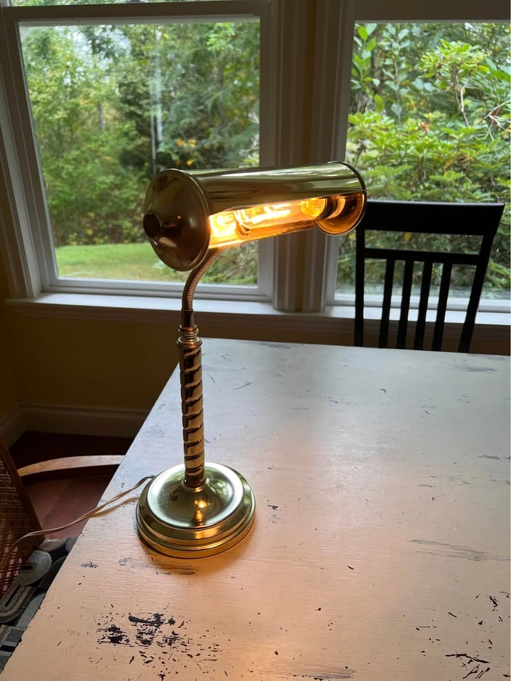 Vintage Brass Gooseneck Lamp - photo 5