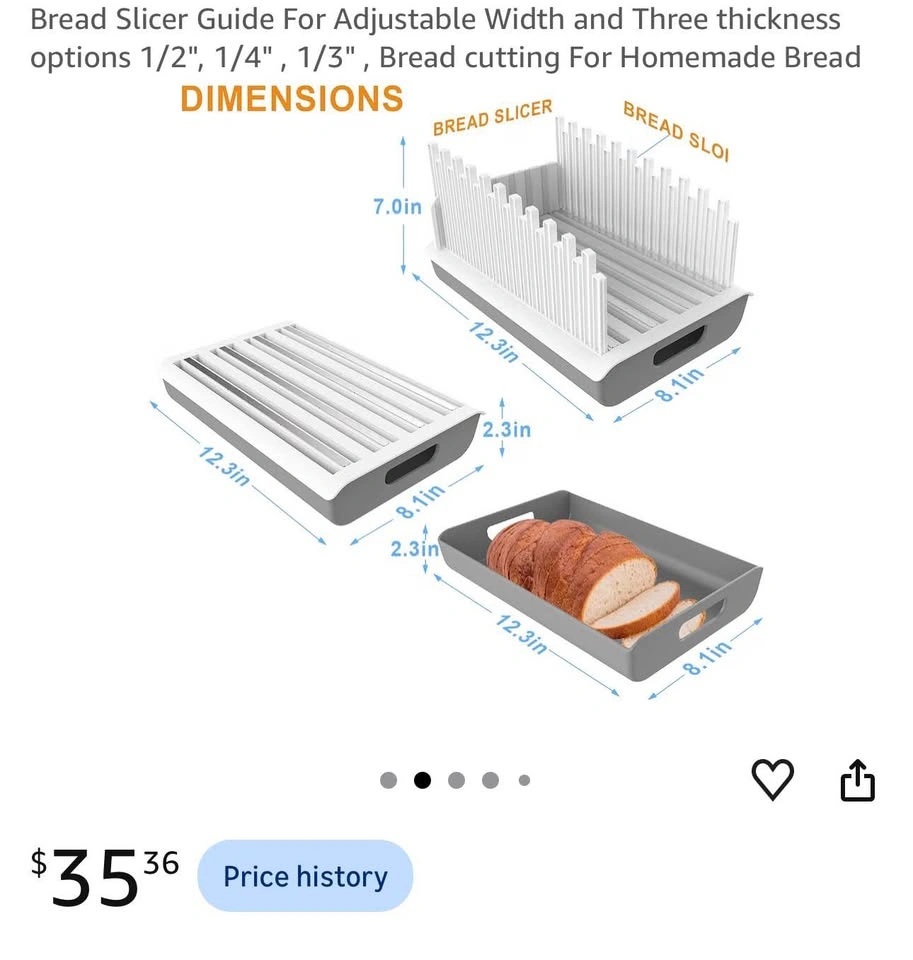 Bread Slicer For Homemade Bread with Crumbs tray - photo 2